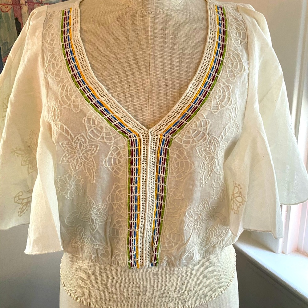 Anthropologie - Floreat Kimono-style v-neck Blouse